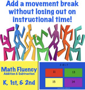 Active Lesson Bundle: Kindergarten/ 1st Grade/ 2nd Grade Math Fluency (Addition & Subtraction)